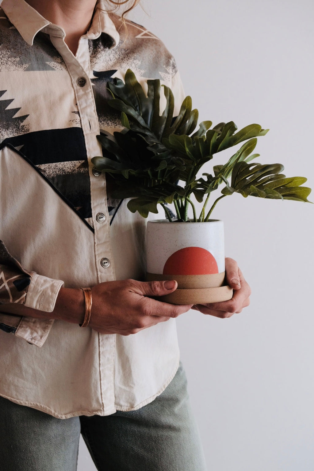 Planter with Drainage Hole and Tray