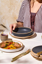 Ensemble de bols de service gigognes noirs