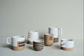 Mixed Black and White Cup and Mug Set of 6