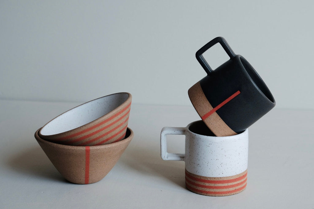 Breakfast Set for Two – 2 Mugs and 2 Small Bowls