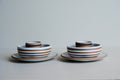 Six-Piece Striped Dinnerware Set for Two