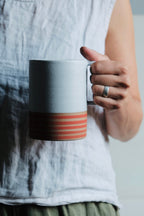 Grande tasse artisanale au tour, env. 20 oz