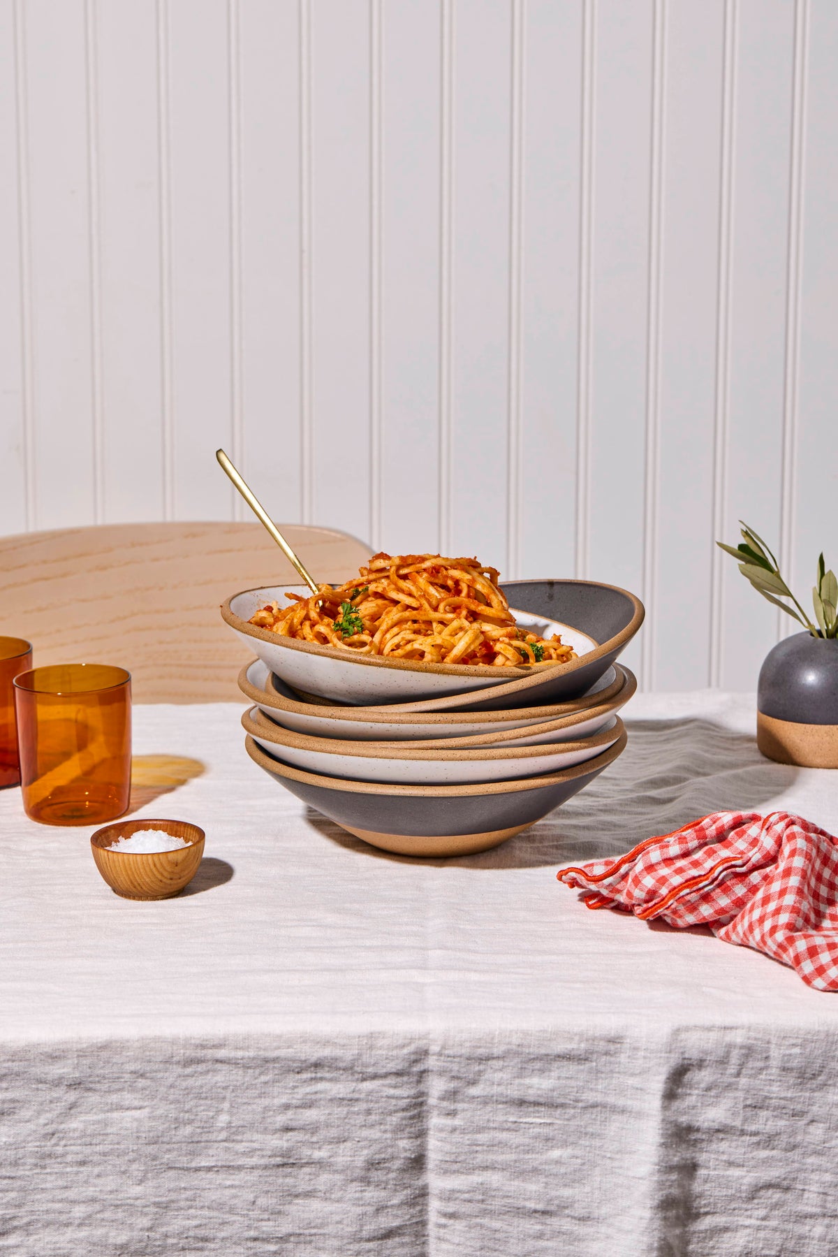 Shallow Ceramic Pasta Bowl